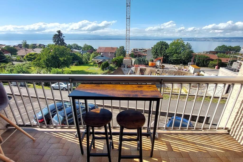 Appart Cosy Avec Vue Sur Le Lac Leman Εβιάν-λε-Μπαιν Εξωτερικό φωτογραφία